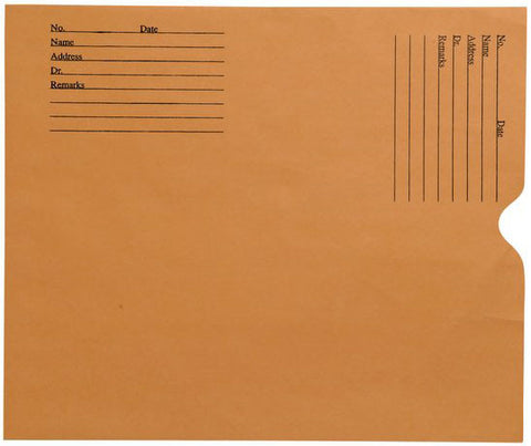 28lb Brown Kraft Negative Preserver, Open End, Standard Imprint, 10-1/2" x 12-1/2" (Carton of 500) - Nationwide Filing Supplies