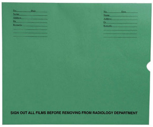 32lb Green Kraft Negative Preserver, Open End, Standard Imprint, 14-1/2" x 17-1/2" (Carton of 500) - Nationwide Filing Supplies