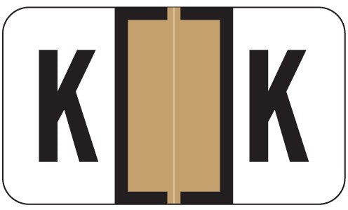 Jeter 5800 "K" Labels 15/16" X 1-5/8" Laminated- Ring Binder Pack of 2 ...