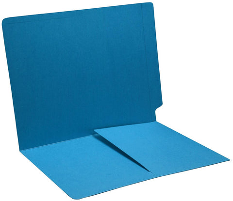 14 pt Color Folders, Full Cut End Tab, Letter Size, 1/2 Pocket Inside Front (Box of 50) - Nationwide Filing Supplies
