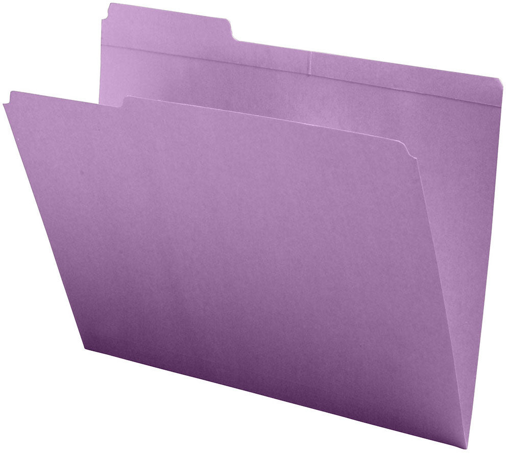 11 PT Colored Folders, 1/3 Cut Assorted Top Tab, Letter Size (Box of 100) - Nationwide Filing Supplies