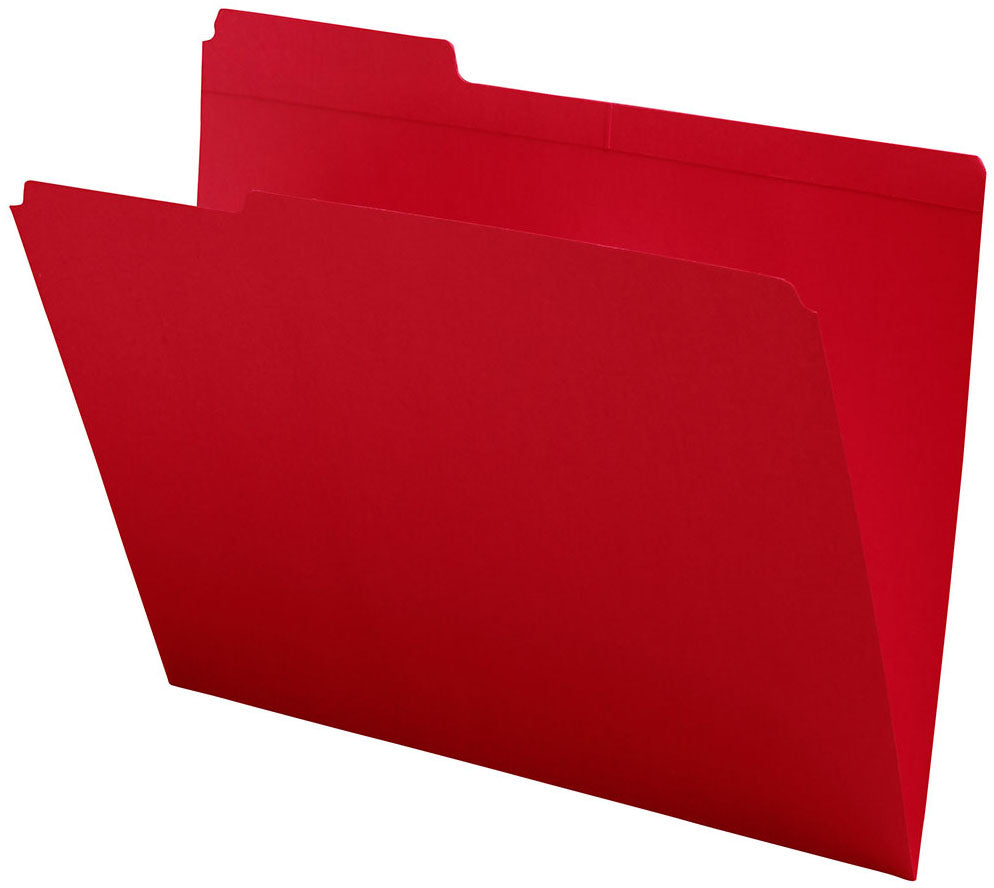 11 PT Colored Folders, 1/3 Cut Assorted Top Tab, Letter Size (Box of 100) - Nationwide Filing Supplies