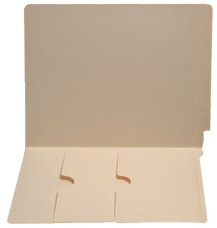 11 pt Manila Folders, Full Cut End Tab, Letter Size, Double Pockets Inside Front (Box of 50) - Nationwide Filing Supplies