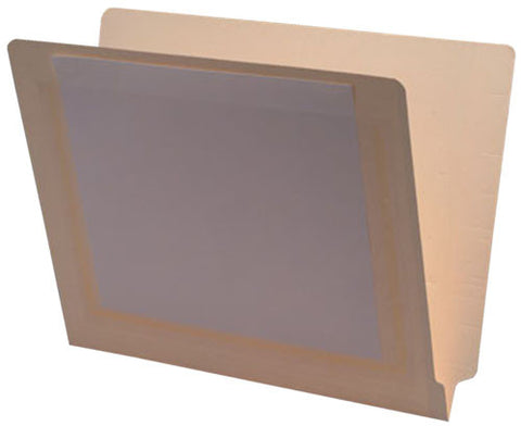 11 pt Manila Folders with Clear Pocket, Full Cut 2-Ply End Tab, Letter Size (Box of 50) - Nationwide Filing Supplies