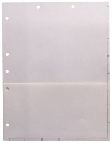 Chart Divider Sheets for Stick-On Tabs, Letter Size, White with 1/2 Pocket (Box of 50)