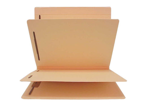 14 Pt. Manila Classification Folders, Full Cut Top Tab, Letter Size, 2 Dividers (Box of 15) - Nationwide Filing Supplies