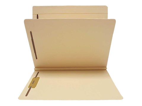14 Pt. Manila Classification Folders, Full Cut Top Tab, Letter Size, 1 Divider (Box of 25) - Nationwide Filing Supplies