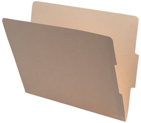 11 pt Manila Folders, 1/3 Cut Middle 2-Ply End Tab, Letter Size (Box of 100) - Nationwide Filing Supplies