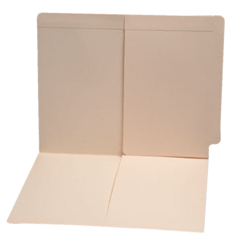 11 pt Manila Folders, Full Cut End Tab, Letter Size, 1/2 Pocket Inside Front and Back (Box of 50) - Nationwide Filing Supplies