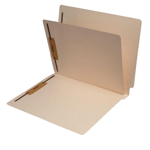 11 Pt. Manila Folders, Full Cut End Tab, Letter Size, 1 Divider (Box of 40) - Nationwide Filing Supplies