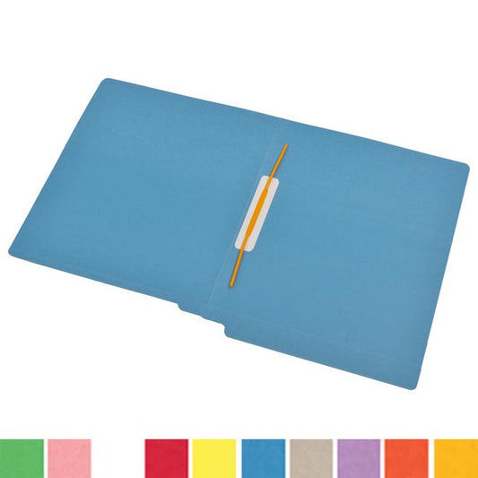 11 pt Colored Folders, Full Cut 2-Ply End Tab, Letter Size, Docuclip Fastener Pos #5 (Box of 50) - Nationwide Filing Supplies