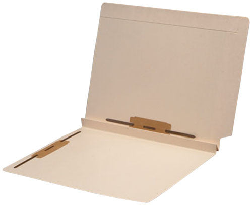 14 pt Manila Folders, Full Cut 2-Ply End/Top Interlock Tab, Letter Size, Fastener Pos #3 & #5, 1-1/2" Expansion (Box of 50) - Nationwide Filing Supplies