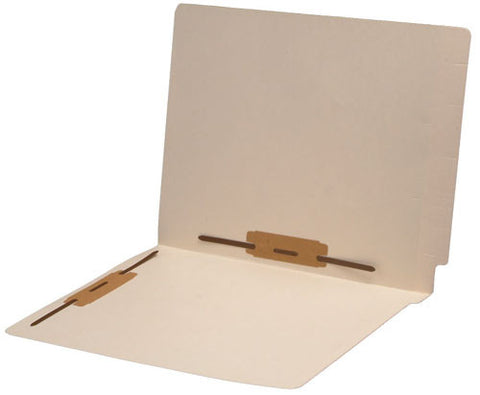 11 pt Manila Folders, Full Cut 2-Ply End Tab, Letter Size, Fastener Pos #3 & #5 (Box of 50) - Nationwide Filing Supplies