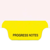 Individual Chart Divider Tabs, Progress Notes, Yellow, Bottom Tab, 1/6th Cut, Pos. #2 (Pack of 25)