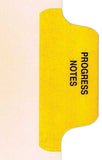 Individual Chart Divider Tabs, Progress Notes, Yellow, side Tab, 1/8th Cut, Pos. #2 (Pack of 25)