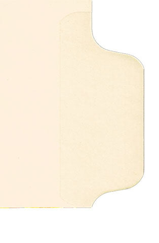 Individual Chart Divider Tabs, Blank, side Tab, 1/8th Cut, Pos. #8 (Pack of 25)