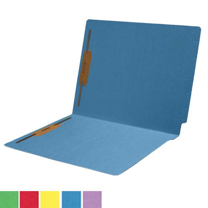 11 pt Color Folders, Full Cut Single Ply End Tab, Letter Size, Fastener Pos #1 & #3 (Box of 50) - Nationwide Filing Supplies