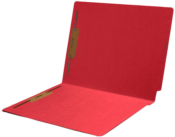 11 pt Color Folders, Full Cut Single Ply End Tab, Letter Size, Fastener Pos #1 & #3 (Box of 50) - Nationwide Filing Supplies