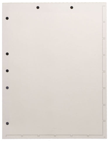 Chart Divider Sheets for Stick-On Tabs, Letter Size, White (Box of 250)