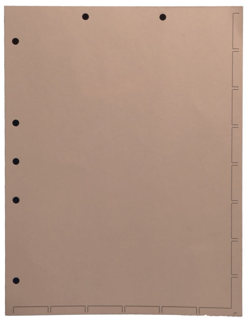Chart Divider Sheets for Stick-On Tabs, Letter Size, Manila (Box of 250)