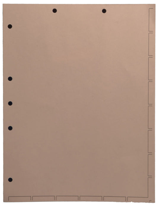 Chart Divider Sheets for Stick-On Tabs, Letter Size, Manila (Box of 250)