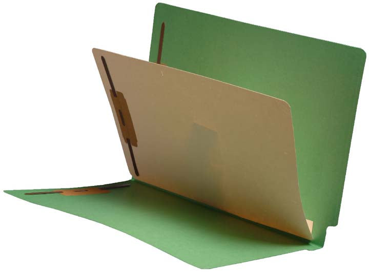 14 Pt. Color Folders, Full Cut End Tab, Letter Size, 1 Divider, Mylar Reinforced Spine (Box of 40) - Nationwide Filing Supplies