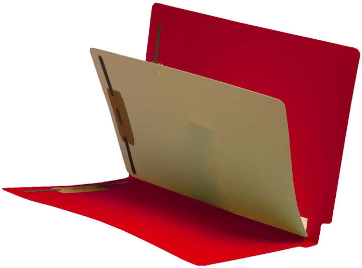 14 Pt. Color Folders, Full Cut End Tab, Letter Size, 1 Divider, Mylar Reinforced Spine (Box of 40) - Nationwide Filing Supplies