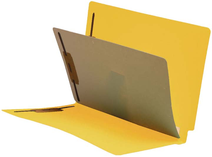 14 Pt. Color Folders, Full Cut End Tab, Letter Size, 1 Divider, Mylar Reinforced Spine (Box of 40) - Nationwide Filing Supplies