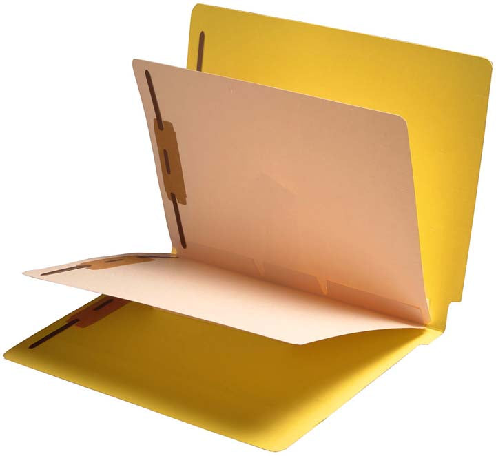 14 Pt. Color Classification Folders, Full Cut End Tab, Letter Size, 2 Dividers (Box of 25) - Nationwide Filing Supplies