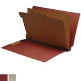 Type II 25 Pt Pressboard Classification Folders, Full Cut End Tab, Legal Size, 2 Divider (Box of 10) - Nationwide Filing Supplies
