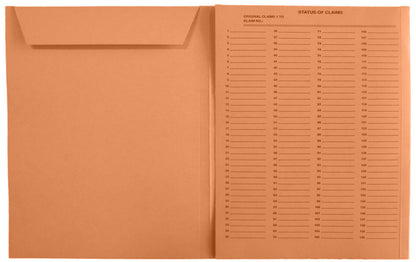 Patent and Trademark Folder, No Tab for Drawer Filing, Orange - "FOREIGN PATENT APPLICATION" (Box of 25)