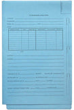 Patent and Trademark Folder, End Tab for Shelf Filing, Blue - "U.S. TRADEMARK APPLICATION" (box of 25) - Nationwide Filing Supplies