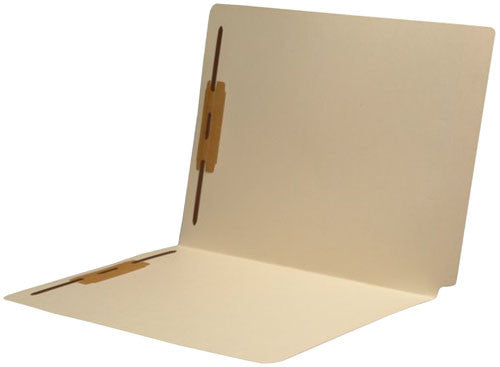 14 pt SFI Manila Folders, Full Cut 2-Ply End Tab, Letter Size, Fastener Pos #1 & #3, 9-1/2" Front (Box of 50) - Nationwide Filing Supplies