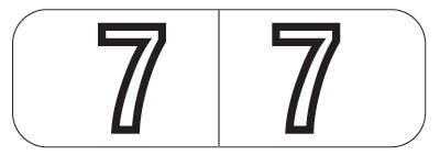 Barkley NBWM White Mini Numeric "7" Labels, Laminated Stock, 1/2" X 1-1/2" - Roll of 500 - Nationwide Filing Supplies