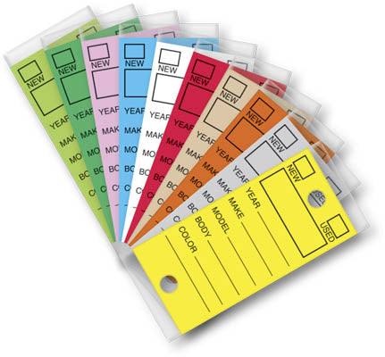 Versa-Tags Self Protecting Key Tags, 3" x 1-1/4"(Box of 250)