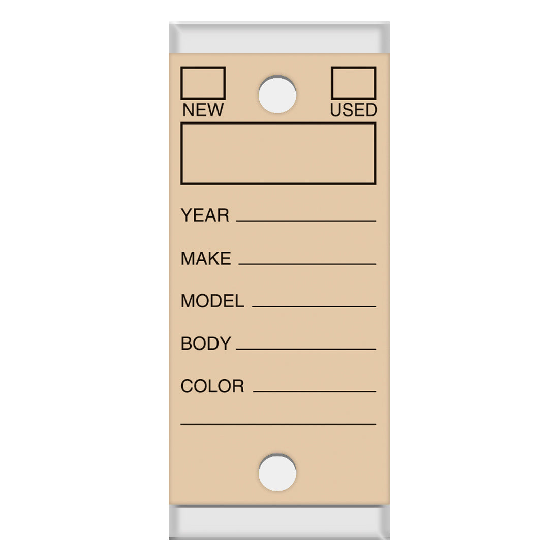 Versa-Tags Self Protecting Key Tags, 3" x 1-1/4"(Box of 250)