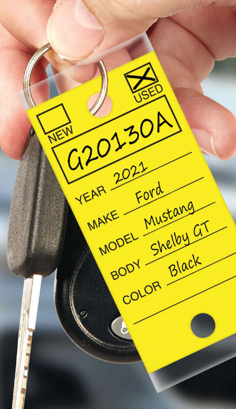 Versa-Tags Self Protecting Key Tags, 3" x 1-1/4"(Box of 250)