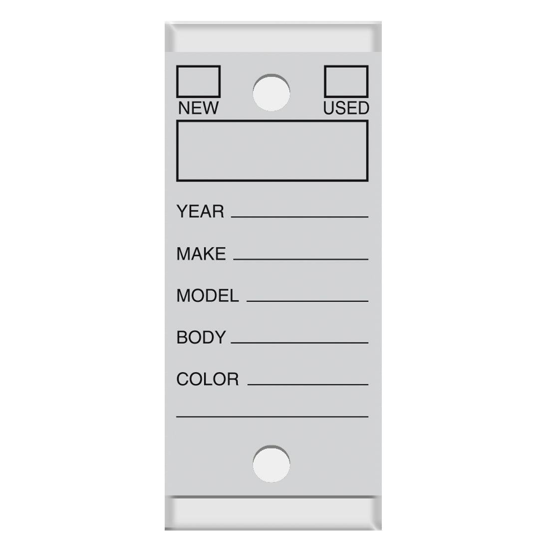 Versa-Tags Self Protecting Key Tags, 3" x 1-1/4"(Box of 250)