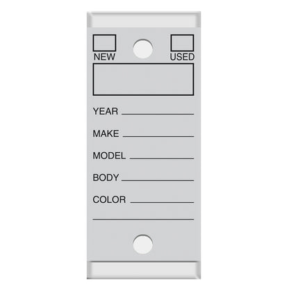 Versa-Tags Self Protecting Key Tags, 3" x 1-1/4"(Box of 250)