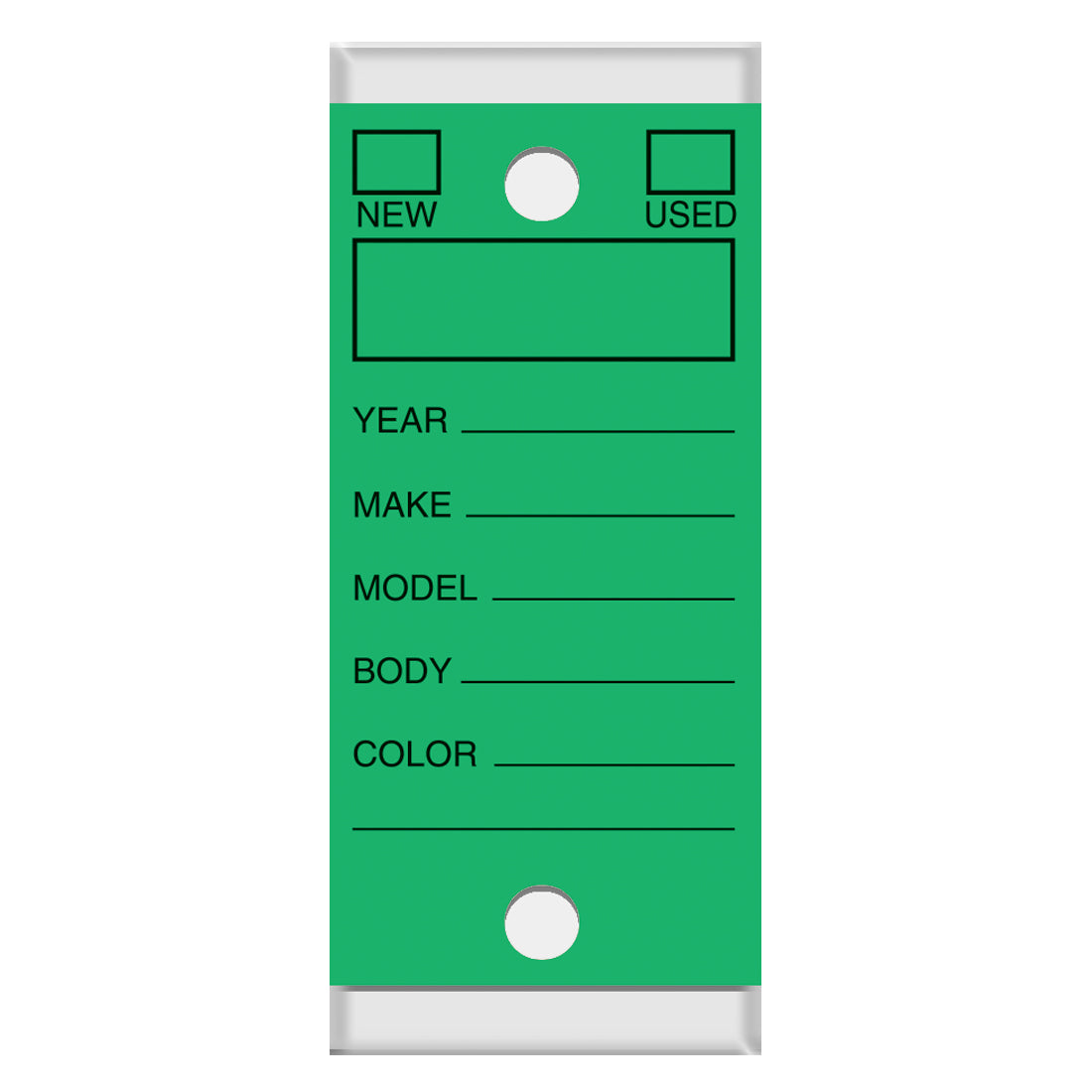 Versa-Tags Self Protecting Key Tags, 3" x 1-1/4"(Box of 250)