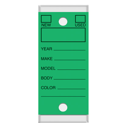 Versa-Tags Self Protecting Key Tags, 3" x 1-1/4"(Box of 250)