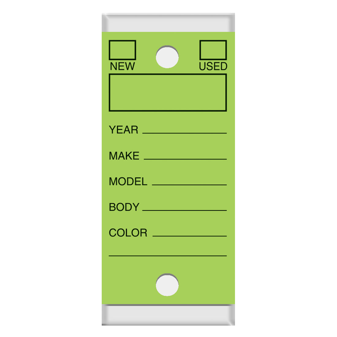 Versa-Tags Self Protecting Key Tags, 3" x 1-1/4"(Box of 250)