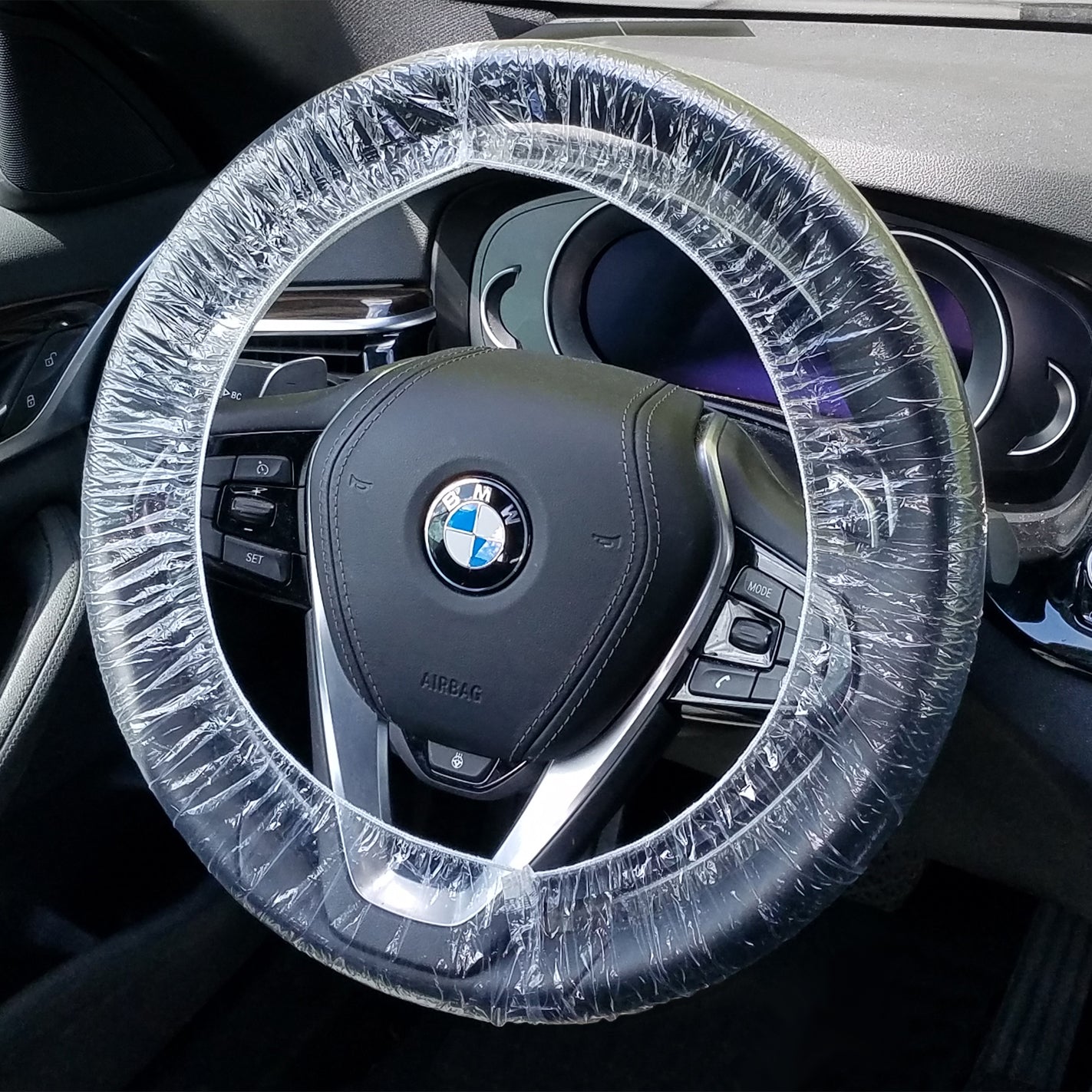 24" Disposable Plastic Steering Wheel Covers (Case of 500)