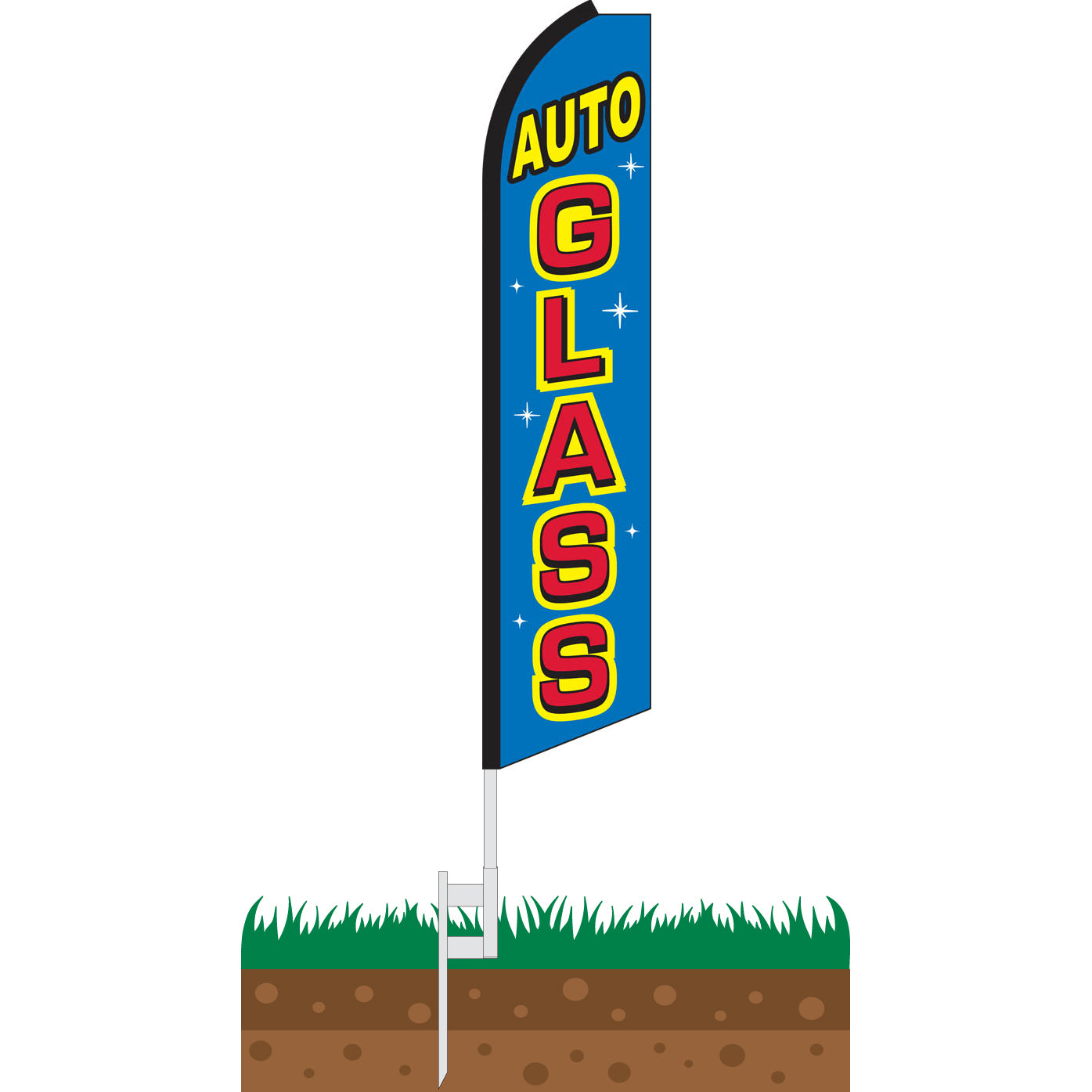 Auto Glass Swooper Feather Flag