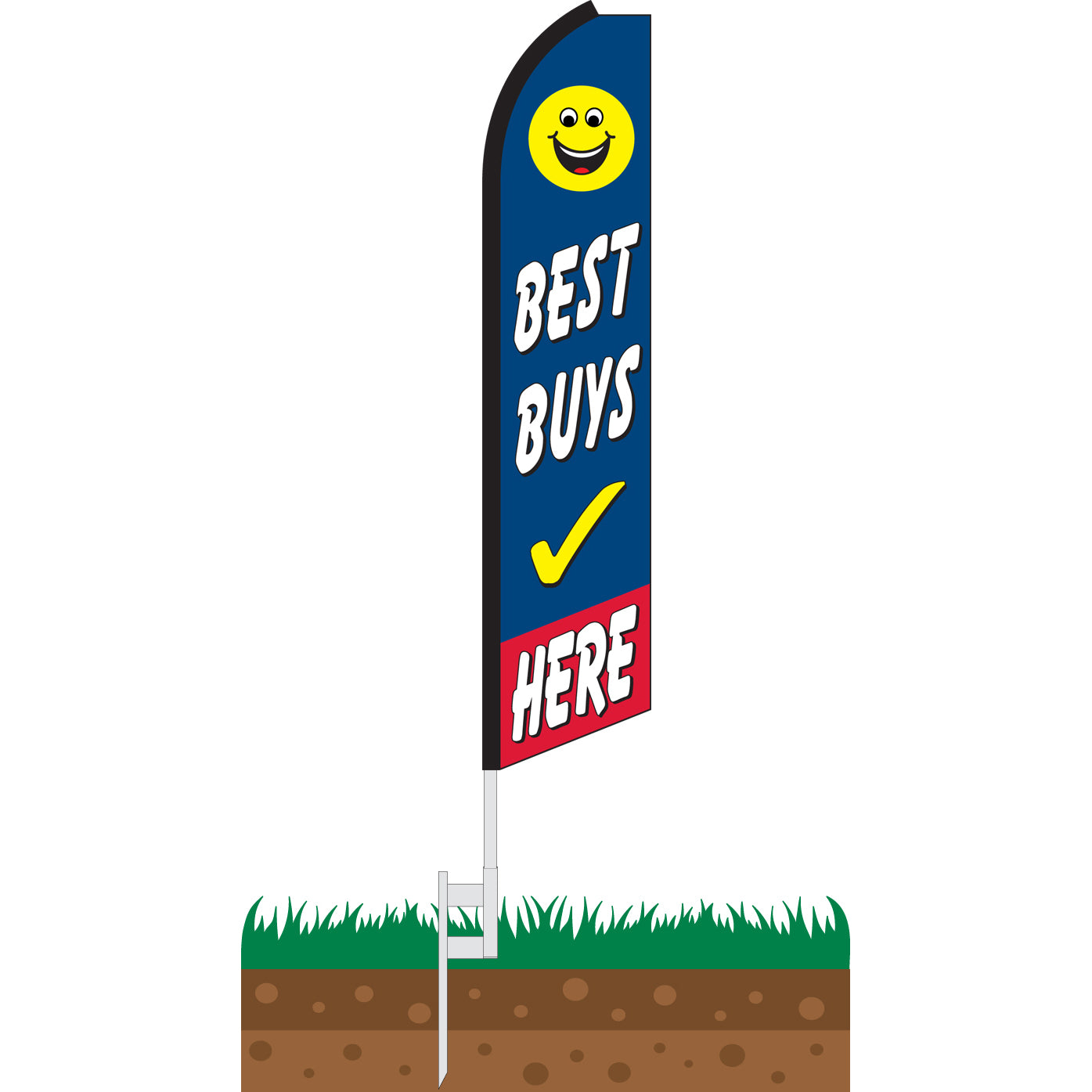 Best Buys Here Swooper Feather Flag