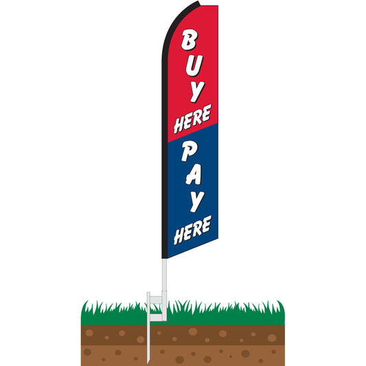 Buy Here Pay Here Swooper Feather Flag