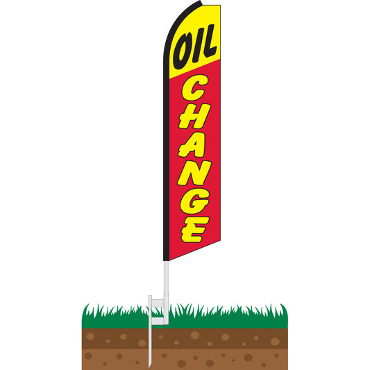 Oil Change Swooper Feather Flag