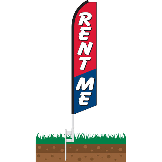 Rent Me Swooper Feather Flag