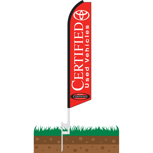 Toyota Certified (Red Background) Swooper Feather Flag