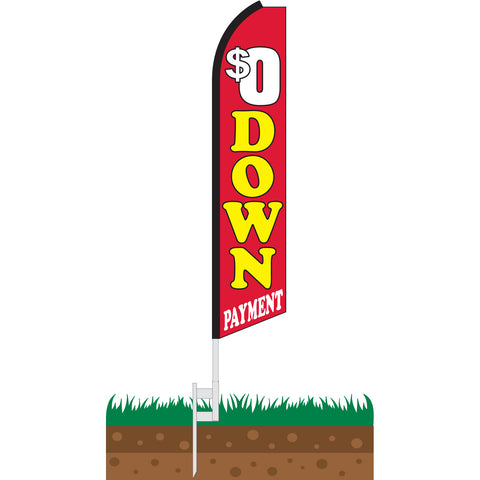 $0 Down Payment Swooper Feather Flag